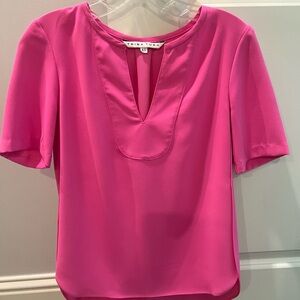 Trina Turk blouse hot pink; XS